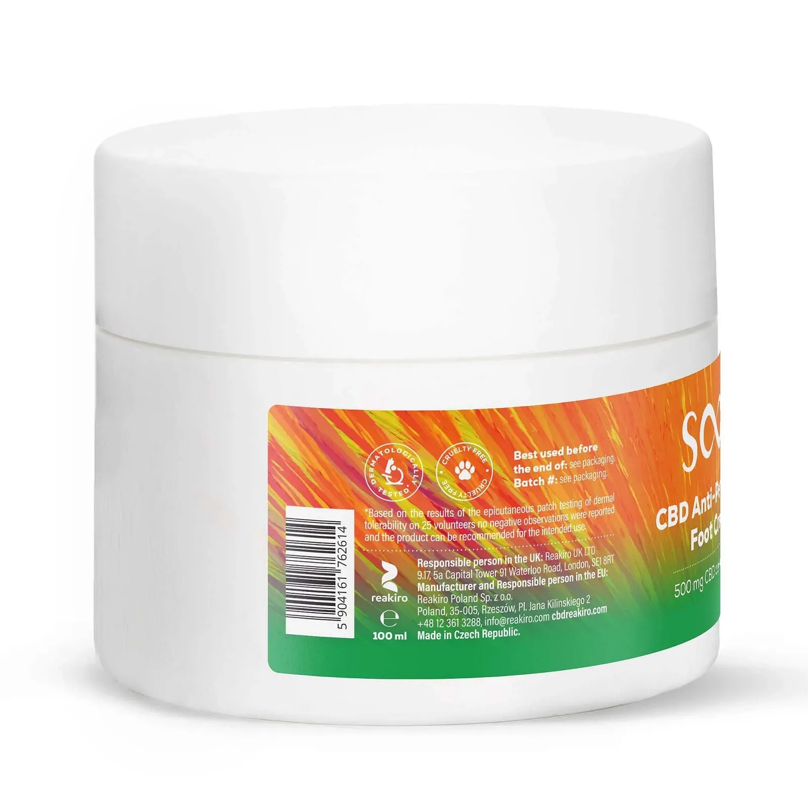 Крем для ног SOOL CBD Anti-Perspirant с 500 мг CBD, маслами жожоба и розмарина 100 мл, фото №7