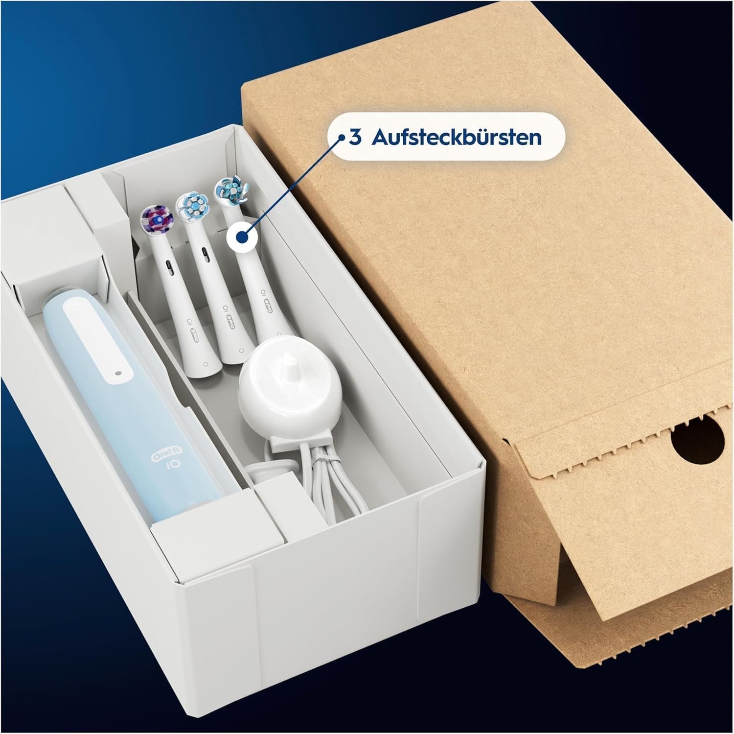 Электрическая зубная щетка Oral-B iO Series 3 Plus Edition, 3 режима чистки, голубой лед, фото №10