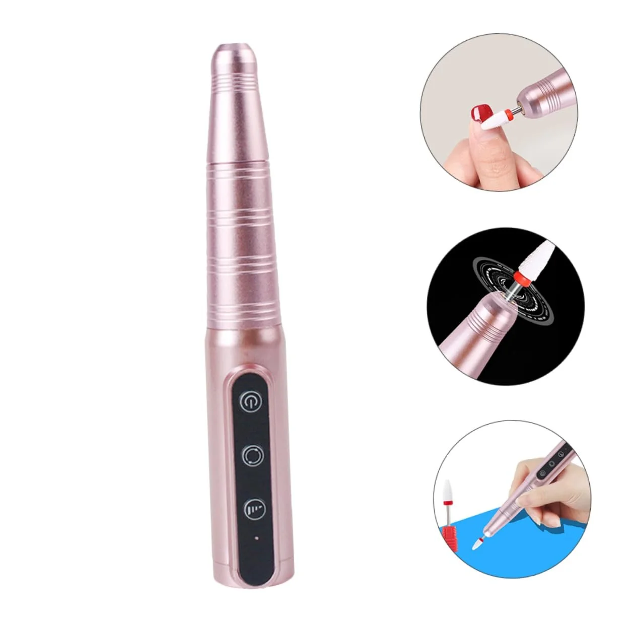 Полировщик для ногтей Healvian Claw Cutter для домашних животных, ручка для маникюра, профессиональный набор для маникюра, ручка для сверления ногтей из акрила, розовая, алюминиевый сплав, стиль компьютерной ручки, фото №7 Полировщик для ногтей Healvian Claw Cutter для домашних животных, ручка для маникюра, профессиональный набор для маникюра, ручка для сверления ногтей из акрила, розовая, алюминиевый сплав, стиль компьютерной ручки, фото №7