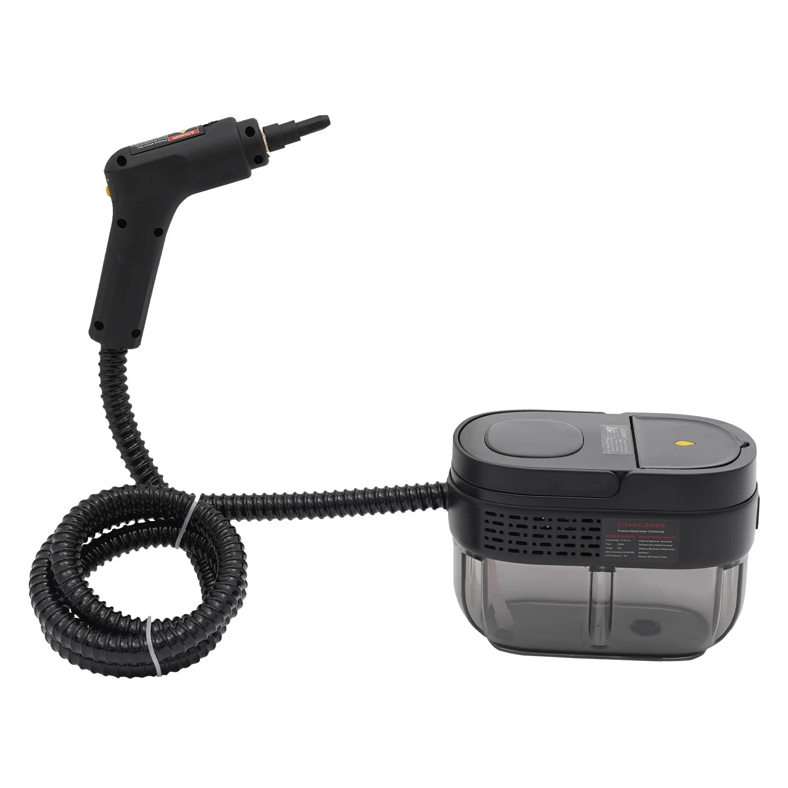 Пароочисник ручний 1500W 220V 3.0Bar Чорний, фото №5