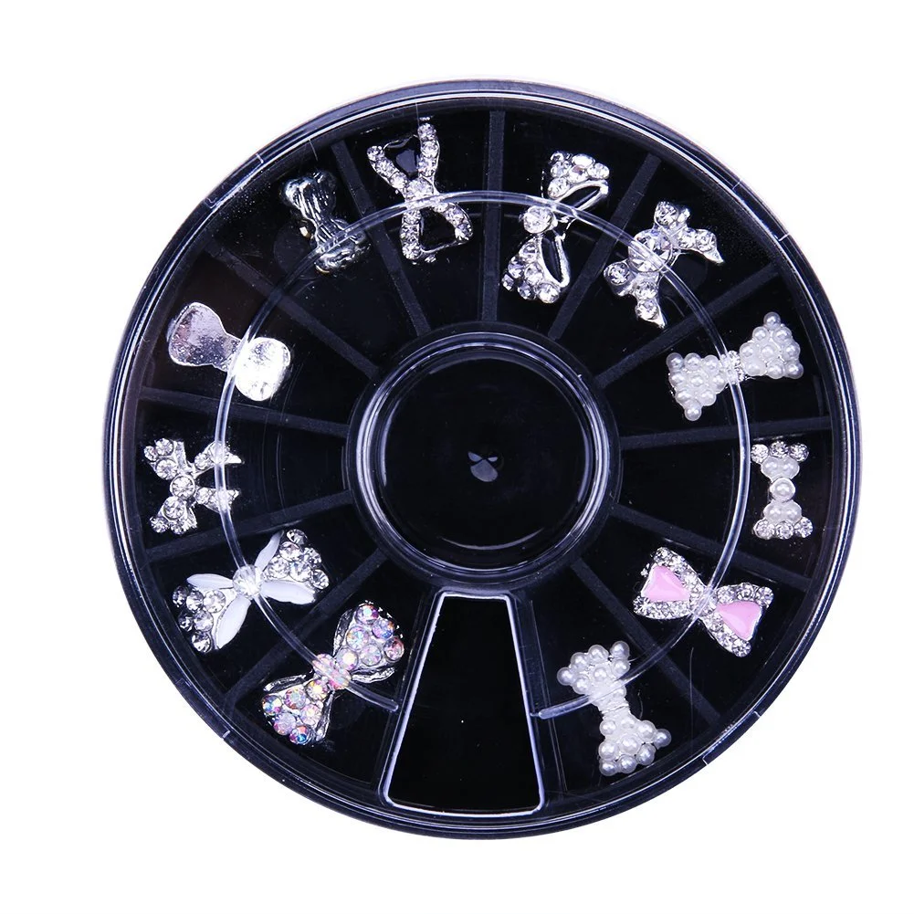 3D Стразы для ногтей Блестки Бантик Украшение Инструмент для маникюра, 12 шт, фото №1