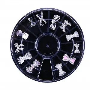 3D Стразы для ногтей Блестки Бантик Украшение Инструмент для маникюра, 12 шт - Фото 1