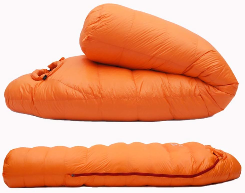 Мумие Schlafsack с теплым наполнителем из белого гусиного пуха, спальный мешок для 4 сезонов, черный 1300 г, фото №6