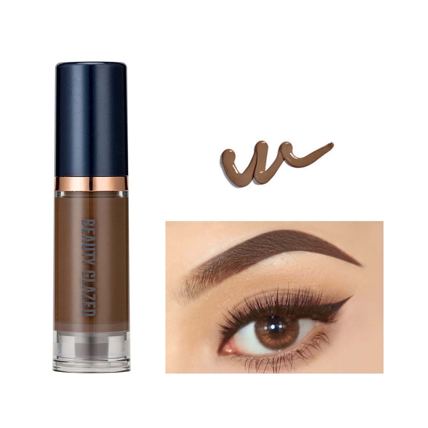 Гель для макияжа бровей Waterproof Shape Easy to Dye Liquid Cream Eyebrow Tattoo Tint # 01, фото №1