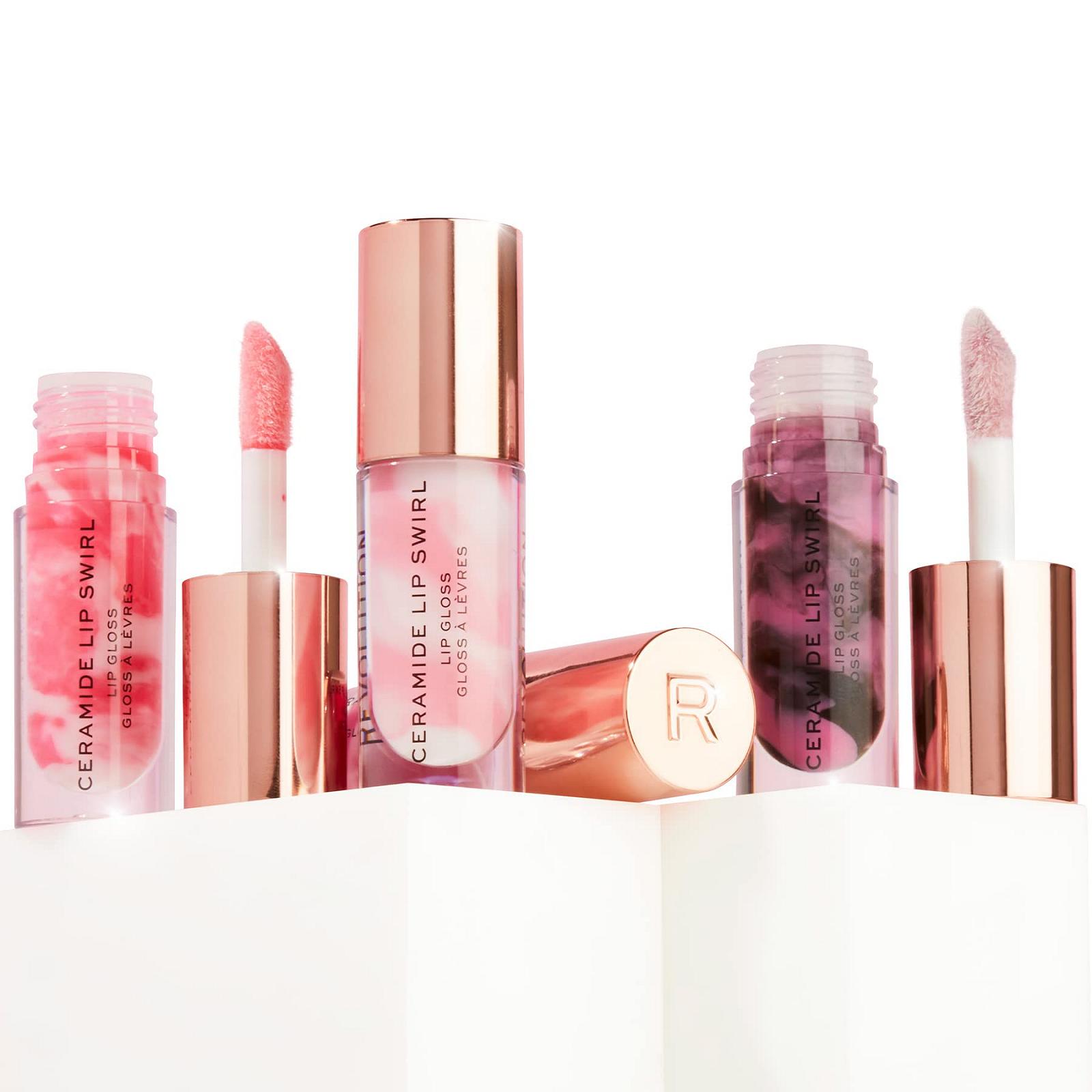 Makeup Revolution Lip Swirl Ceramide Блеск для губ Biting Red, фото №6