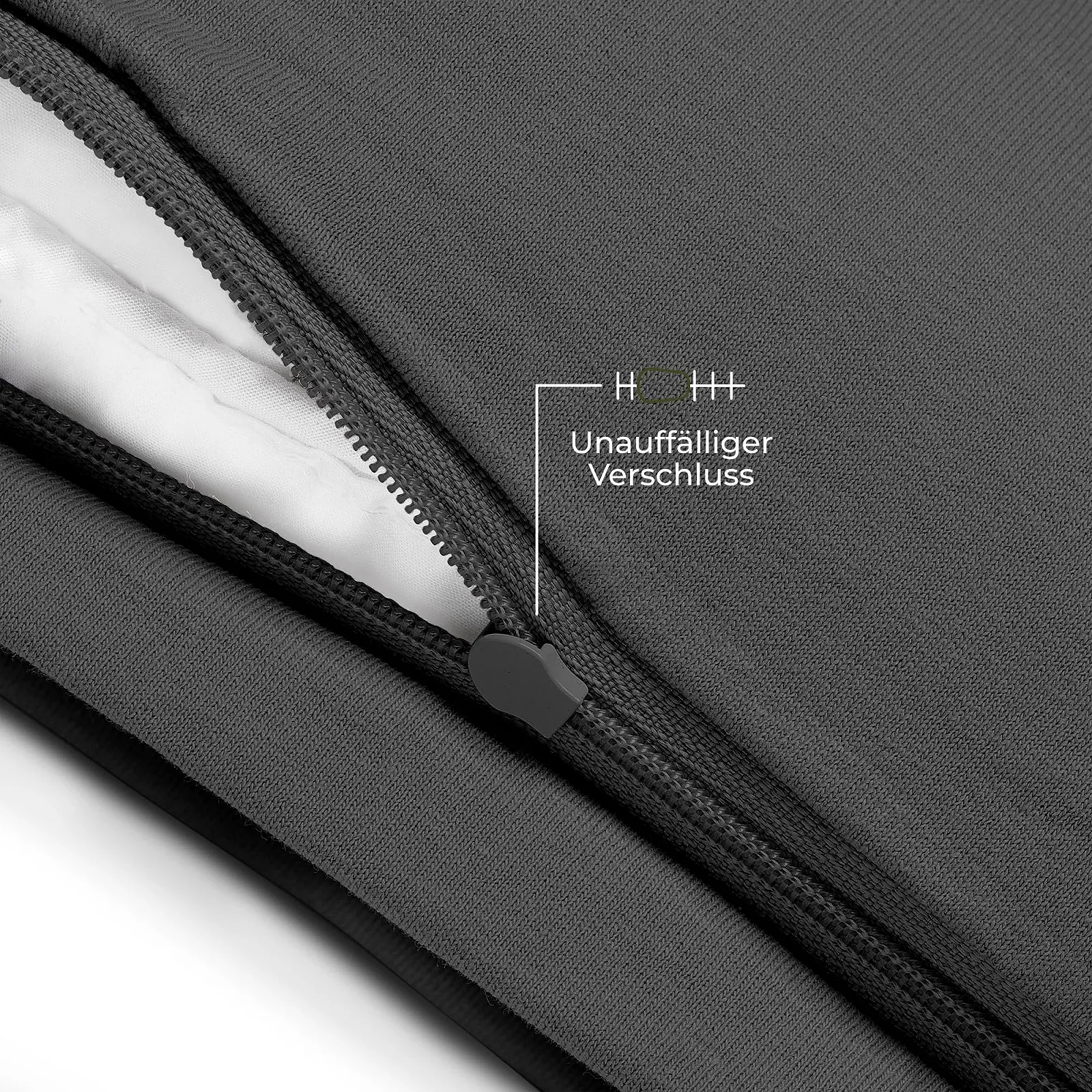 Наволочка Dreamzie Organic Cotton 40 x 80 см, комплект 2 шт, Антрацит, фото №4 Наволочка Dreamzie Organic Cotton 40 x 80 см, комплект 2 шт, Антрацит, фото №4