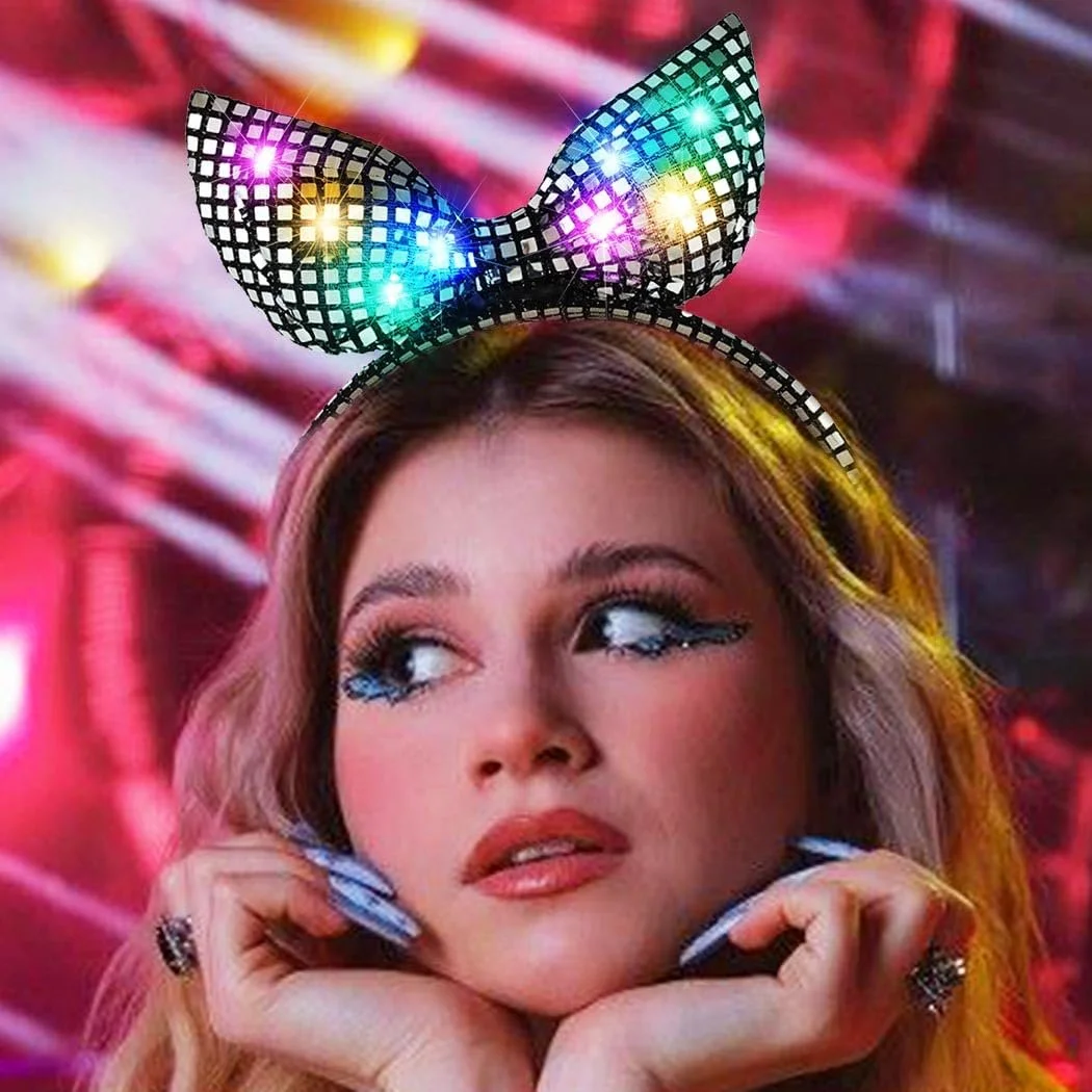 Обруч на голову з бантом, що світиться Zoestar, фото №3