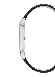 Унисекс часы Pierre Cardin Pigalle Аналоговые Кожаный Ремешок, Черный/Белый/Серебряный, Ремешок synthetic.ua - Фото 1