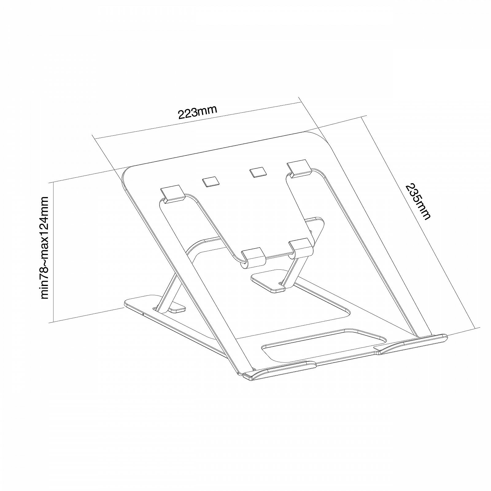 Подставка для ноутбука Neomounts by Newstar NSLS085BLACK Складная Черный, фото №15