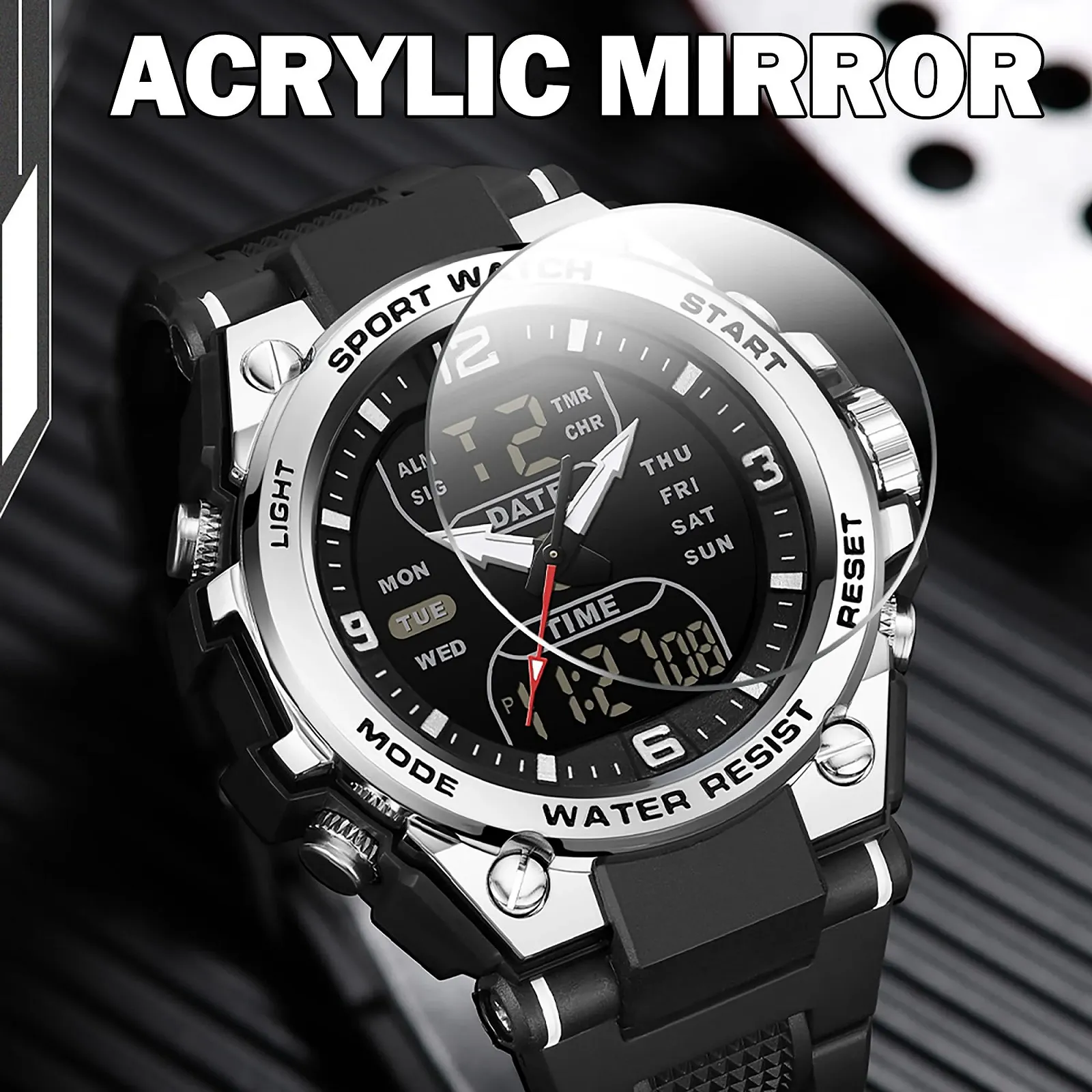 Годинник Чоловічий Цифровий Аналоговий Спортивний Водонепроникний, фото №5 Годинник Чоловічий Цифровий Аналоговий Спортивний Водонепроникний, фото №5