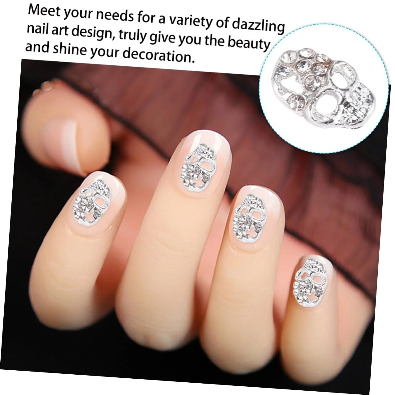 Наклейки для нігтів Самоцвіти для нігтів, білий колір, фото №4 Наклейки для нігтів Самоцвіти для нігтів, білий колір, фото №4