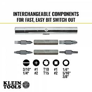 Отвертка и торцевой ключ KLEIN TOOLS 32500 11 в 1 Cushion Grip черная цена на synthetic.ua - Фото 1 Отвертка и торцевой ключ KLEIN TOOLS 32500 11 в 1 Cushion Grip черная synthetic.ua - Фото 1