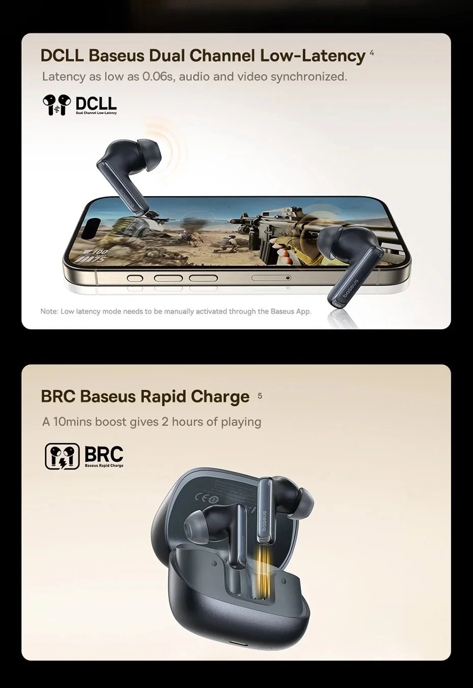 Наушники Baseus Bowie M2s Ultra Hi-Res LHDC ANC -52dB BT5.4 Black, фото №8