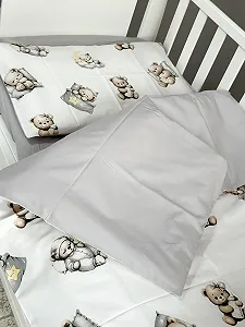 Постіль у дитяче ліжечко 3 пр. Сон Ведмедики сірий synthetic.ua - Фото 1