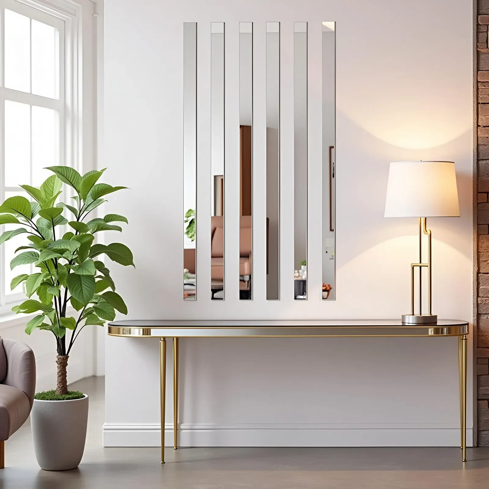 Дзеркальні наклейки на стіну Striped Design Самоклеючі Акрилові 10 шт., фото №2 Дзеркальні наклейки на стіну Striped Design Самоклеючі Акрилові 10 шт., фото №2