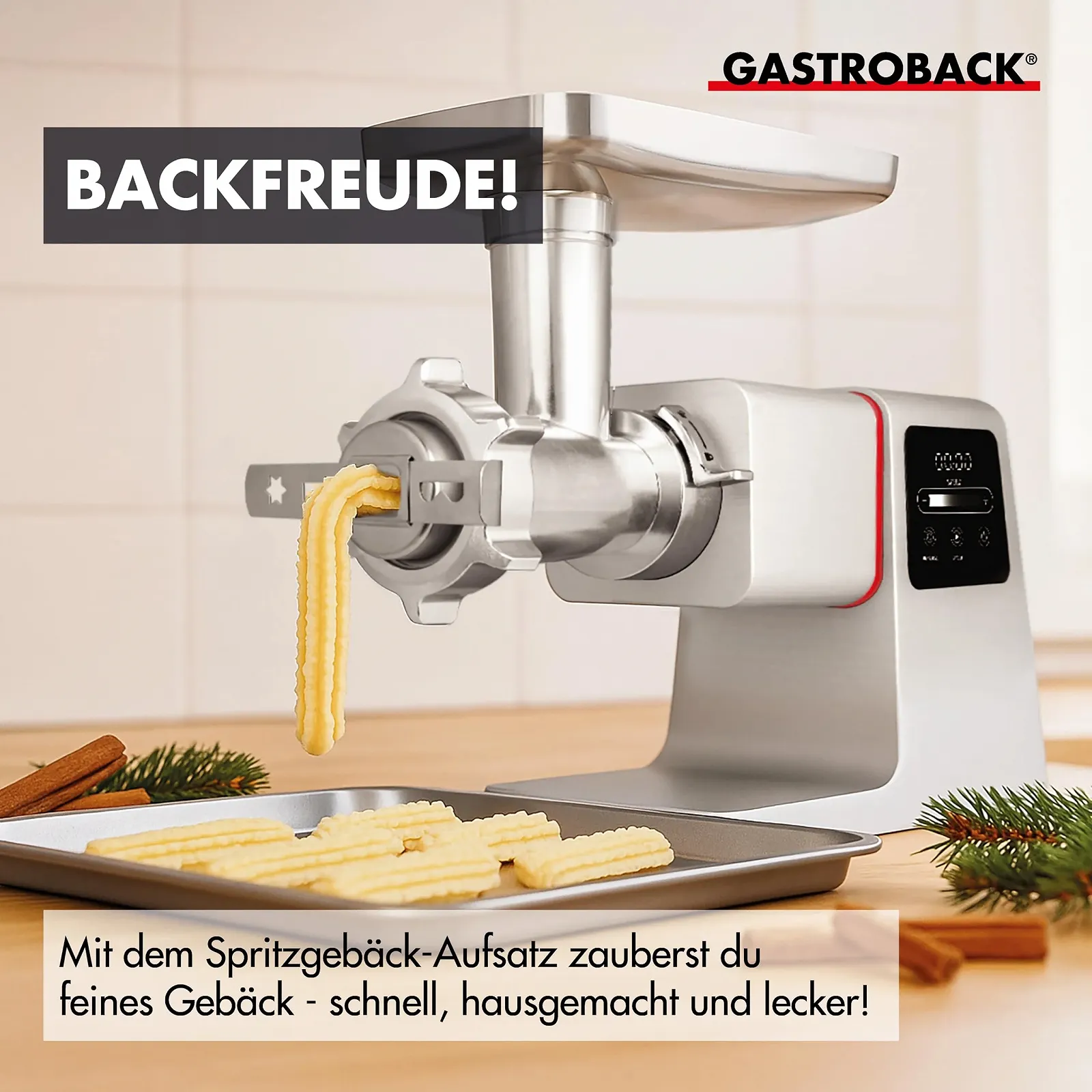 Электрическая мясорубка GASTROBACK 2500 Вт 6-в-1 Stainless Steel Touch Screen, фото №5
