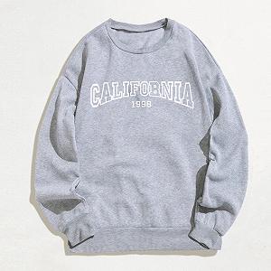 Женский свитшот Los Angeles California Винтаж Колледж Длинный рукав Рисунок Калифорния 1988 Круглый вырез Графика Свободный крой Буква Y2K Workou-Top Осень synthetic.ua - Фото 1