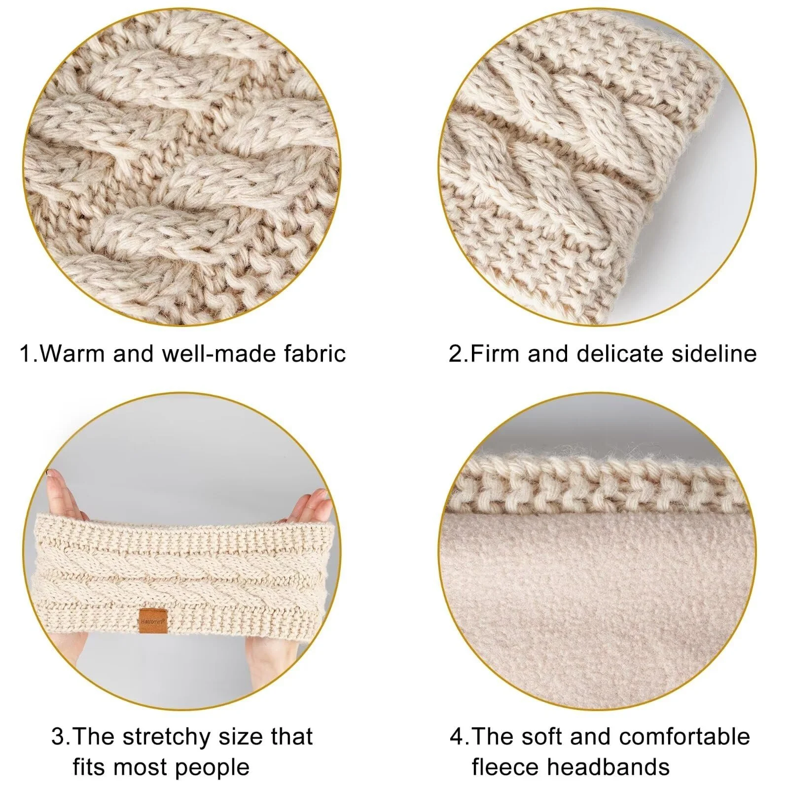 Жіноча зимова вовняна пов'язка на голову, фото №5 Жіноча зимова вовняна пов'язка на голову, фото №5