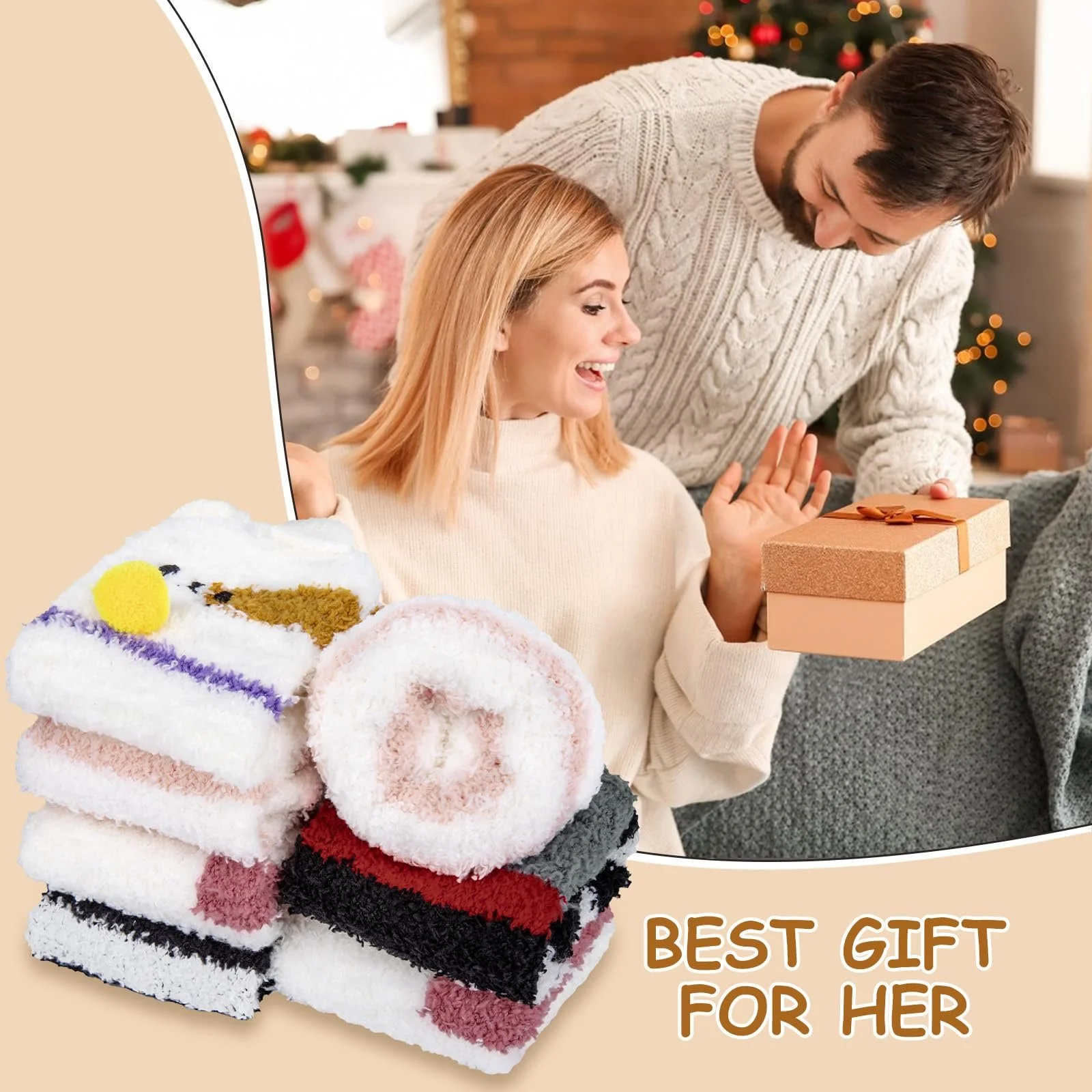 Пухнасті шкарпетки Cuddly для жінок, теплі 37-42, фото №7 Пухнасті шкарпетки Cuddly для жінок, теплі 37-42, фото №7