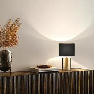 Настільна лампа Fischer & Honsel 50658 43 см антична бронза/чорний/золотий synthetic.ua - Фото 1