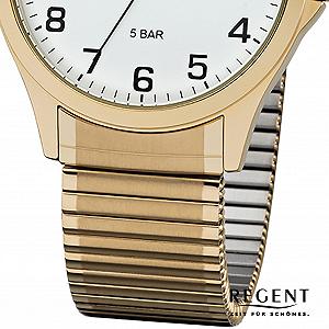 Годинник Regent 11300028 чоловічий, на шнурку, золотий synthetic.ua - Фото 1