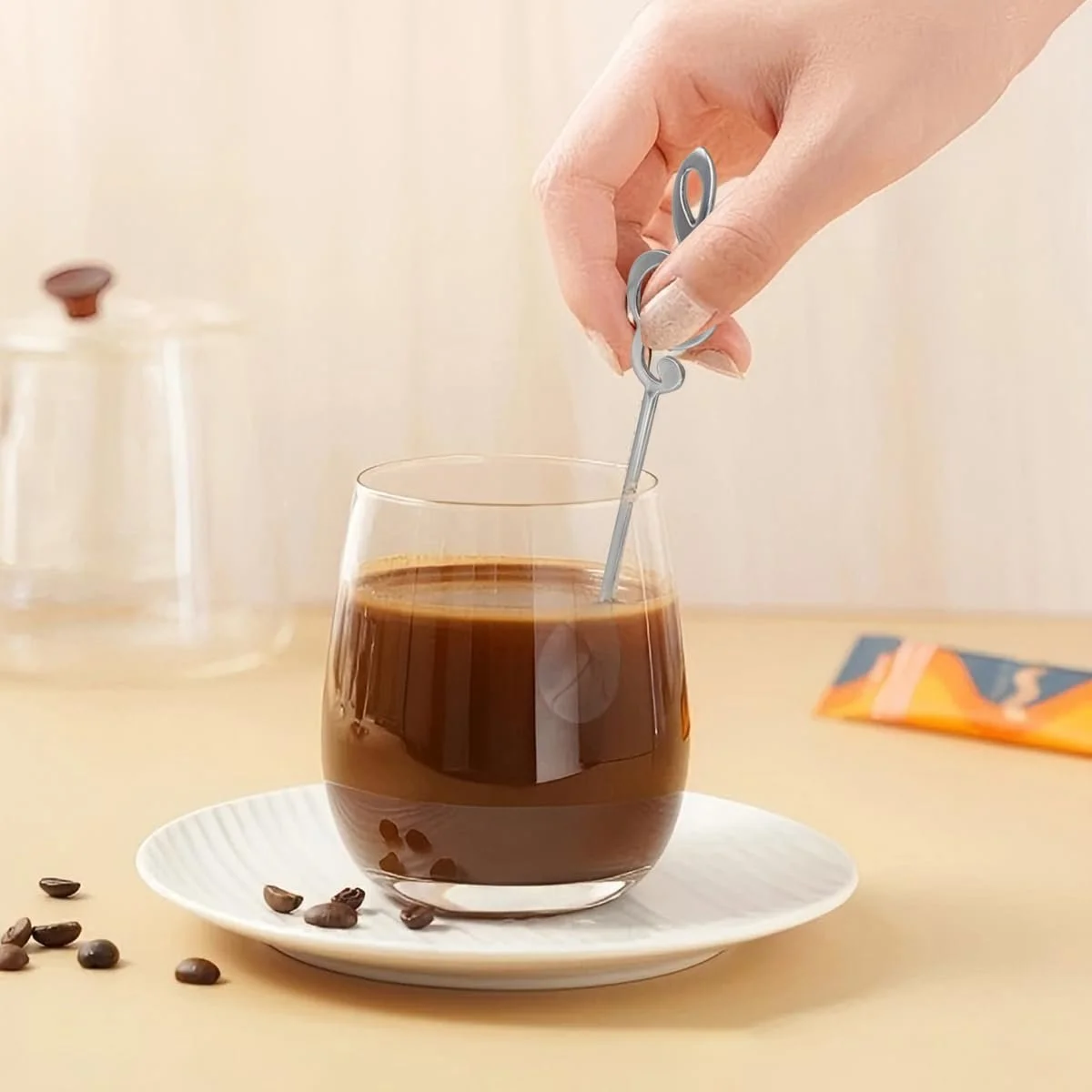 Набір з 6 кавових ложок з нержавіючої сталі, десертна, фото №6