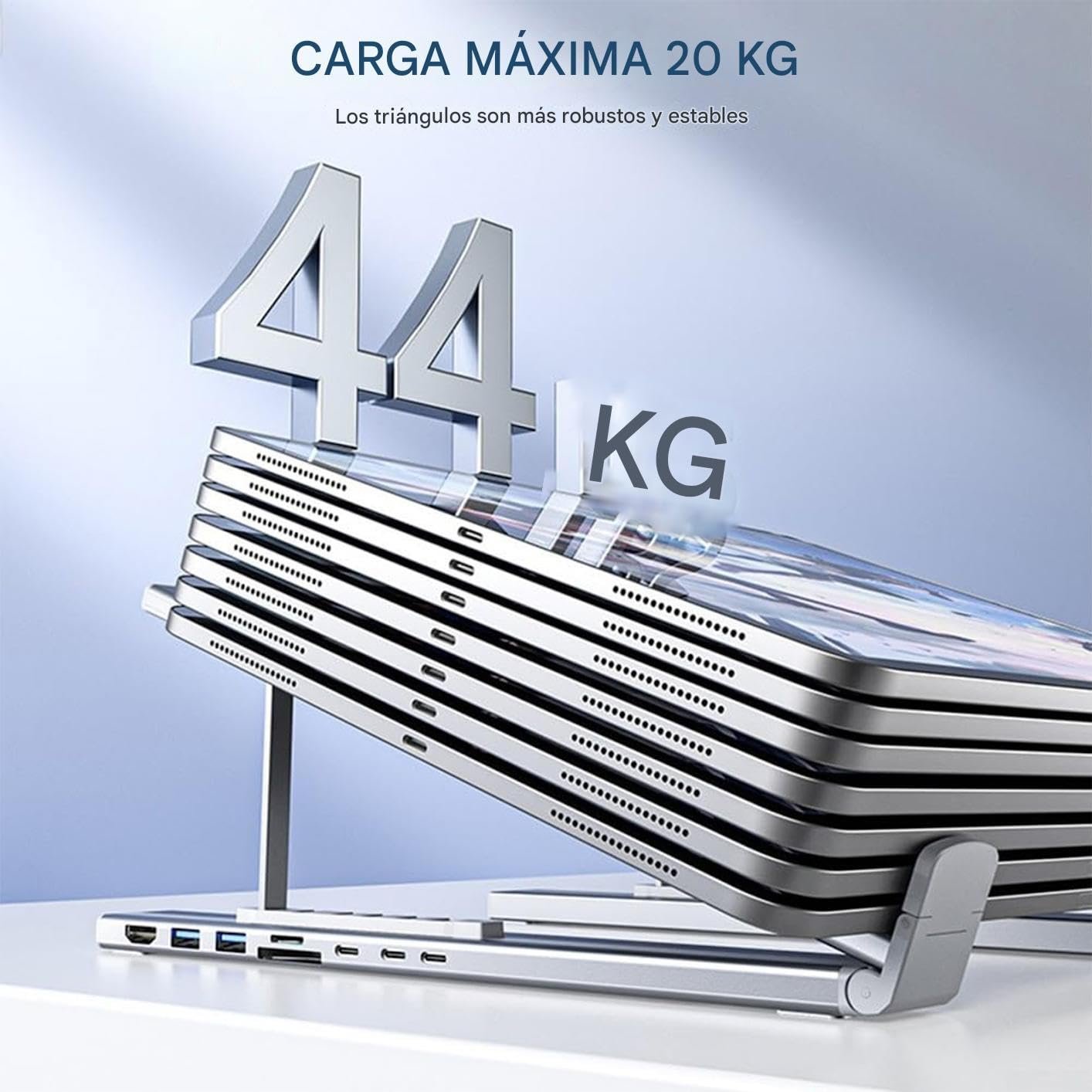 Подставка для ноутбука Регулируемая подставка для планшета Эргономичный дизайн с быстрой зарядкой для настольного компьютера для дома или офиса, фото №7