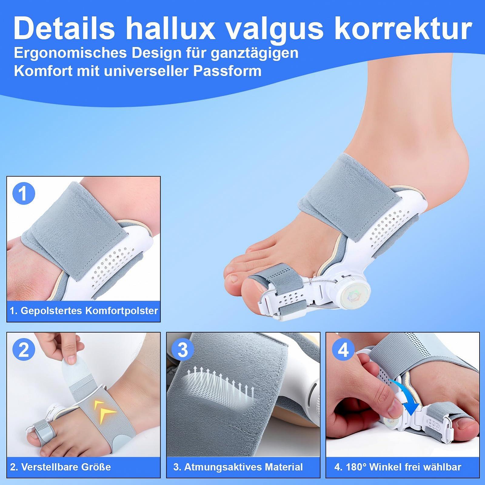 Корректор Hallux Valgus, Регулируемая шина Hallux Valgus для дня и ночи, уменьшает боль и нагрузку, фото №3