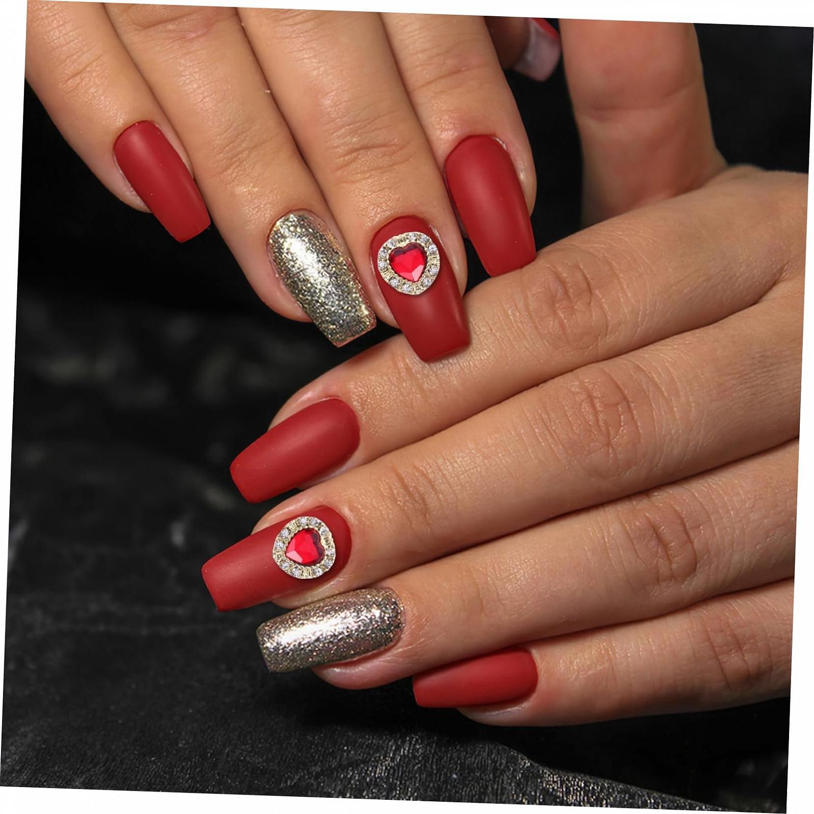 Украшения для ногтей Формы сердца 10 шт., фото №7