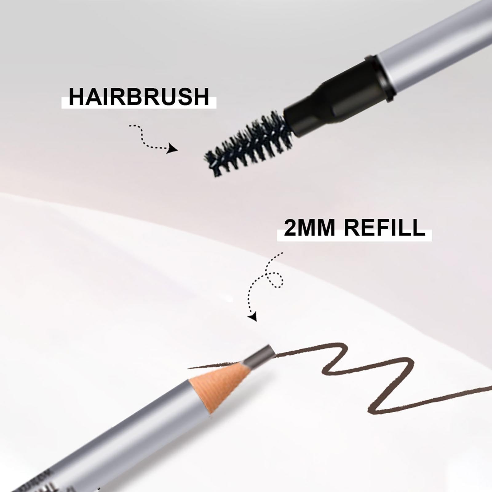 Карандаш для бровей Double Head Eye Pencil Extremely Thin Triangular Eyebrow Pencil, фото №2