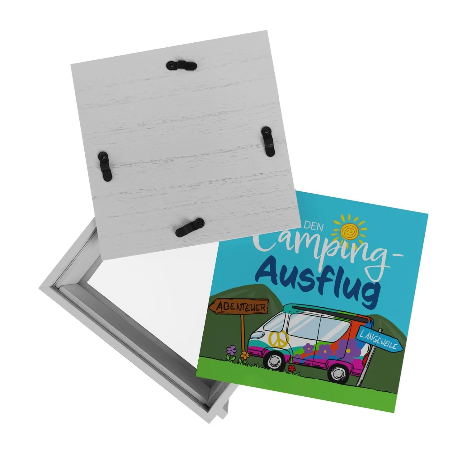 Скарбничка-рамка Camping Trip дерев'яна Flower Power, фото №8