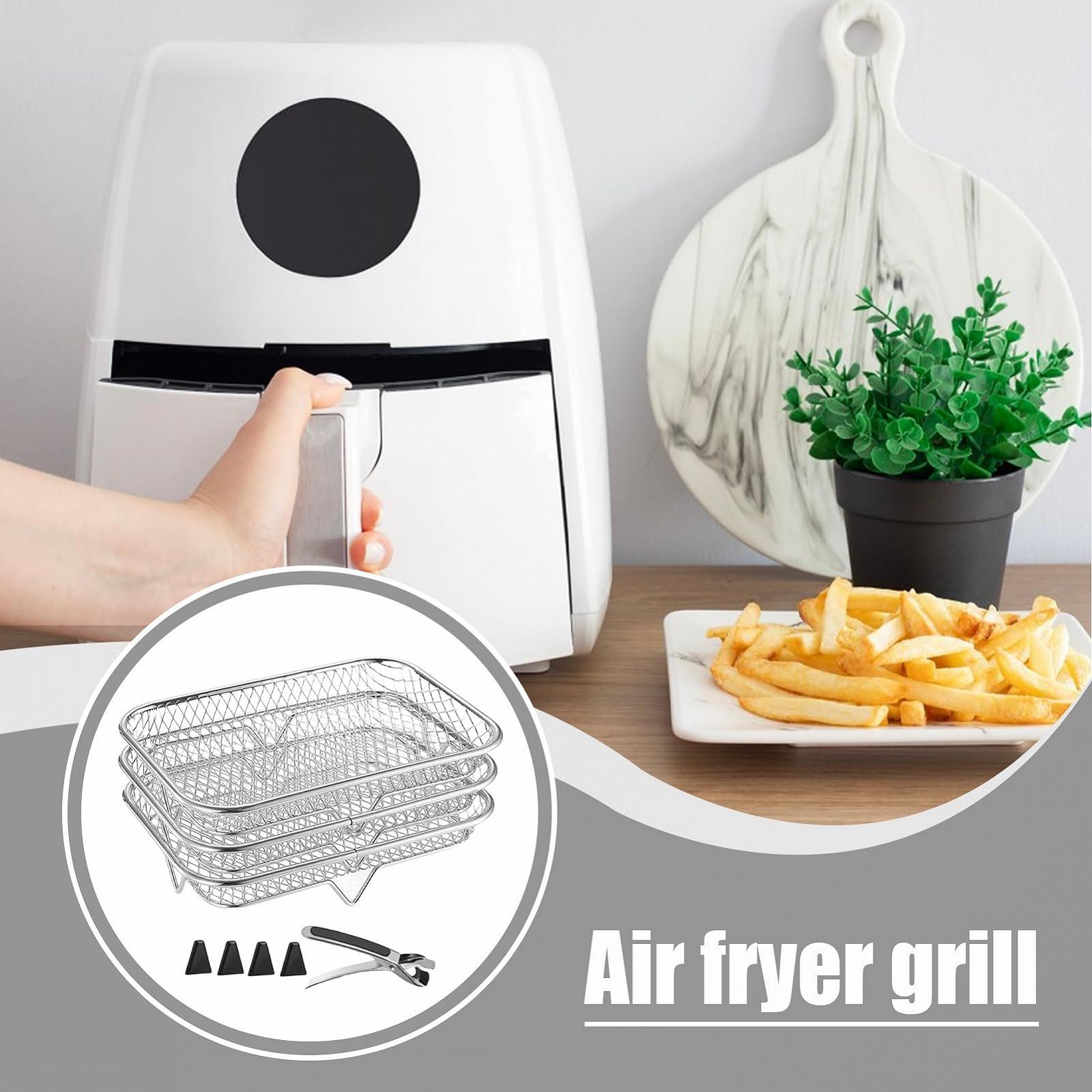 Решітки для мультипечі 3 x Stackable Stainless Steel Gripper Clip, фото №5 Решітки для мультипечі 3 x Stackable Stainless Steel Gripper Clip, фото №5