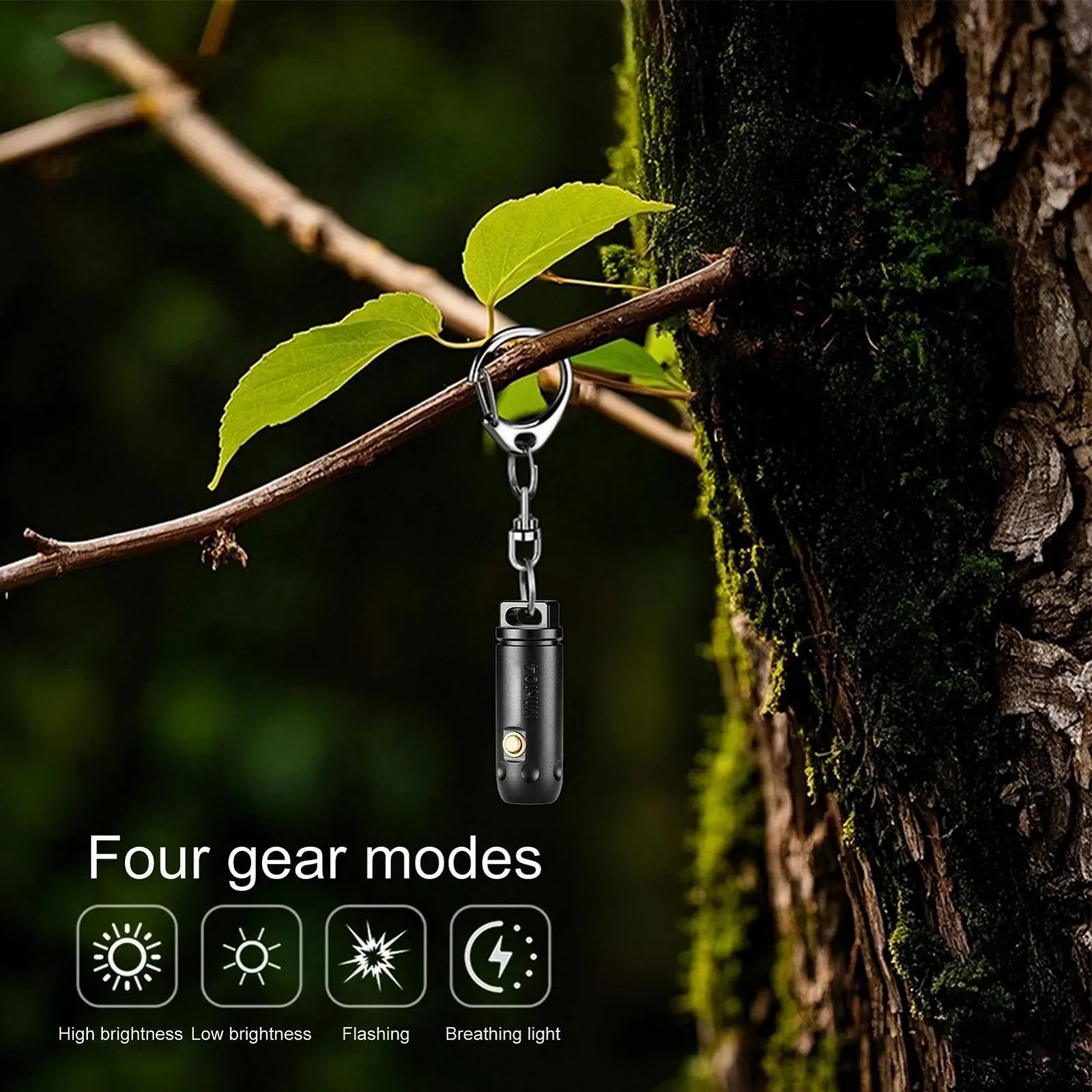 Компактний ліхтарик з кліпсою на кепку, маленький яскравий з 4 режимами, універсальний для їзди на велосипеді, ремонту, бігу, походів, використання на відкритому повітрі, 3.45 x 1.14 см, фото №4