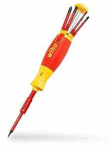 Викрутка Wiha LiftUp Electric 38612 Phillips, Slot з 6 бітами SlimBits у блістері VDE - Фото 1