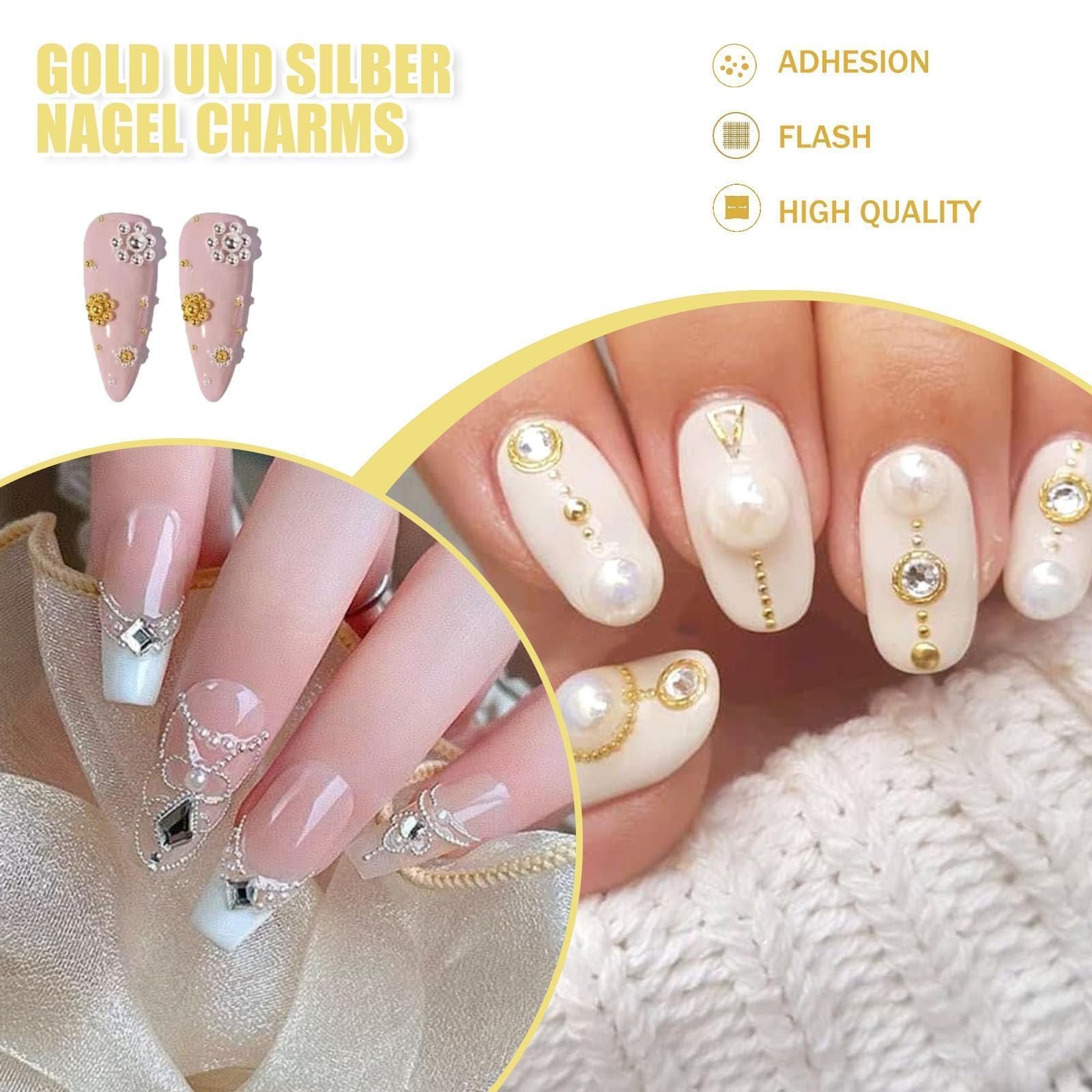 Икра для ногтей Золотые и серебряные микро-шарики 12 градусов, Мини-икра для ногтей, Аксессуары для дизайна ногтей, фото №4