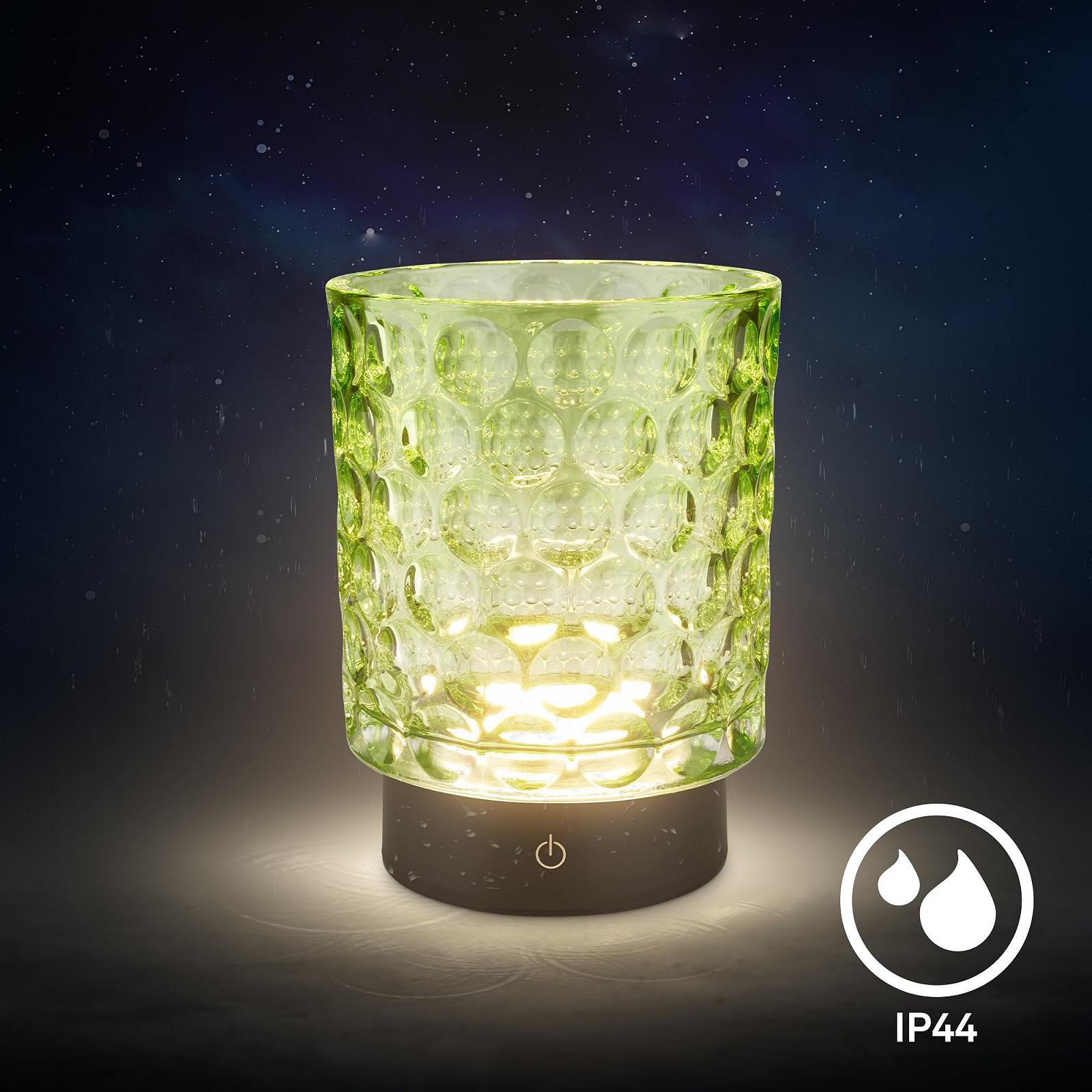 Настольная лампа BRILONER LED Wireless IP44 Стеклянная Сенсорная 15 x 11 см Green, фото №7