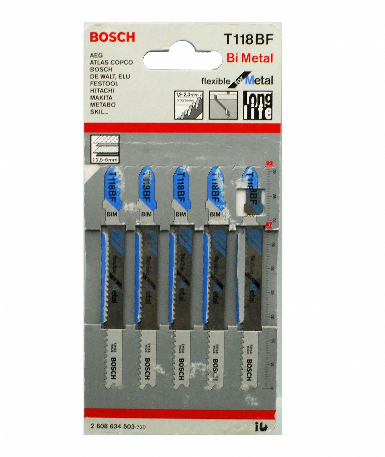 Пілка для Bosch T118BF 5шт по металу 2608634503 арт.pilset050, фото №1 Пілка для Bosch T118BF 5шт по металу 2608634503 арт.pilset050, фото №1