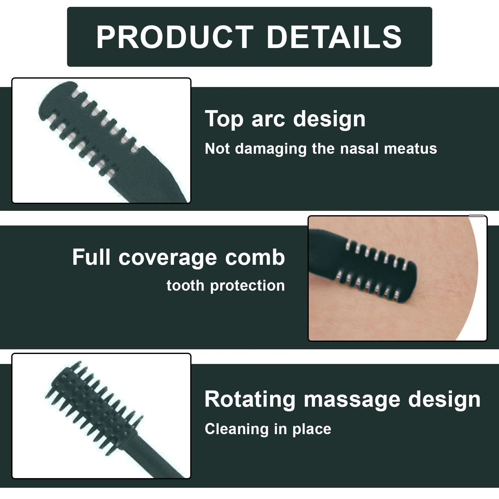 Тример Landrain Men's Nose Razor Nose Hair Remover Темно-зелений, фото №4