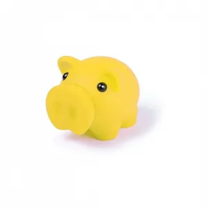 Копилка Vivid Colors Piggy Bank Мягкая резиновая Желтая 10 x 7,5 x 8 см 75 г - Фото 1
