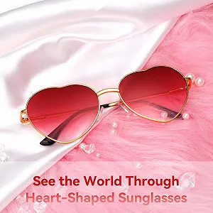 Солнцезащитные очки Сердце Dollger Металлическая оправа UV400 synthetic.ua - Фото 1