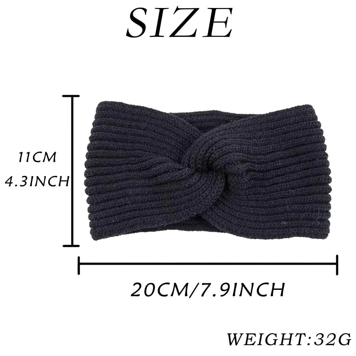 В'язана Пов'язка на Голову для Зими, фото №2 В'язана Пов'язка на Голову для Зими, фото №2