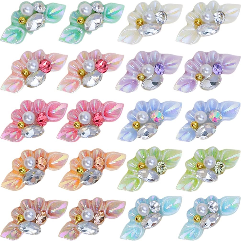 Украшения для ногтей Beavorty, 27 шт, резные, маникюрные, со стразами, украшения для маникюра, хлопья, блестки, аксессуары для ногтей, цветы из смолы, трехмерные цветы 3D, фото №1