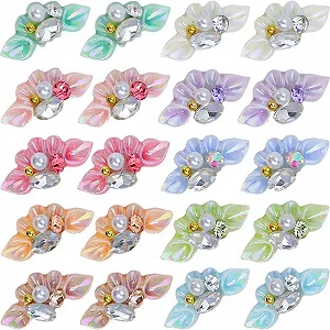 Украшения для ногтей Beavorty, 27 шт, резные, маникюрные, со стразами, украшения для маникюра, хлопья, блестки, аксессуары для ногтей, цветы из смолы, трехмерные цветы 3D - Фото 1