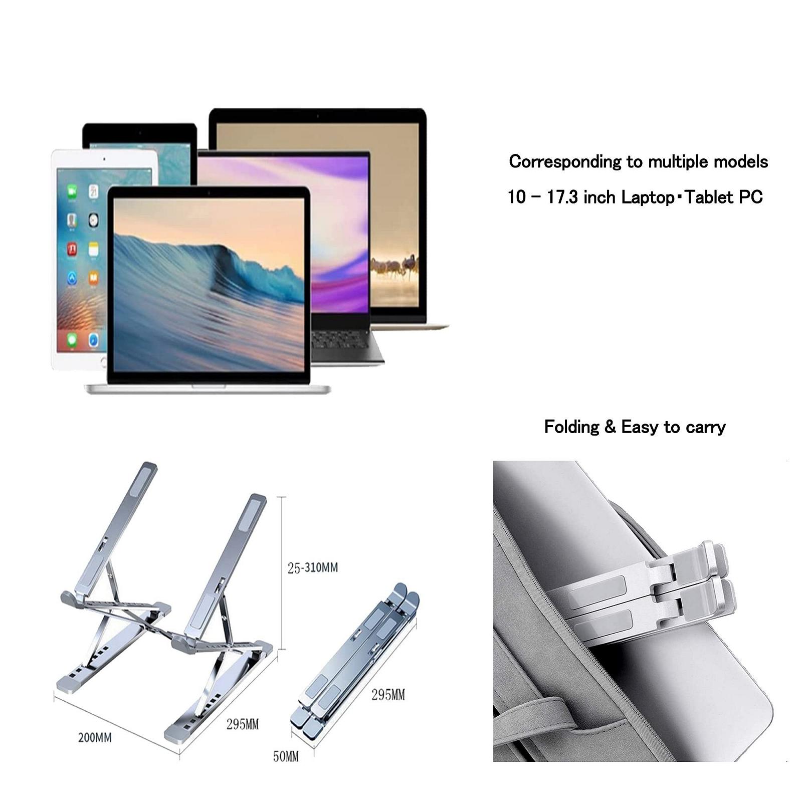 Підставка для ноутбука Dogfish, 9+7 рівнів, регульована по висоті, вентильована алюмінієва, 10-17,3-дюймових, фото №7 Підставка для ноутбука Dogfish, 9+7 рівнів, регульована по висоті, вентильована алюмінієва, 10-17,3-дюймових, фото №7