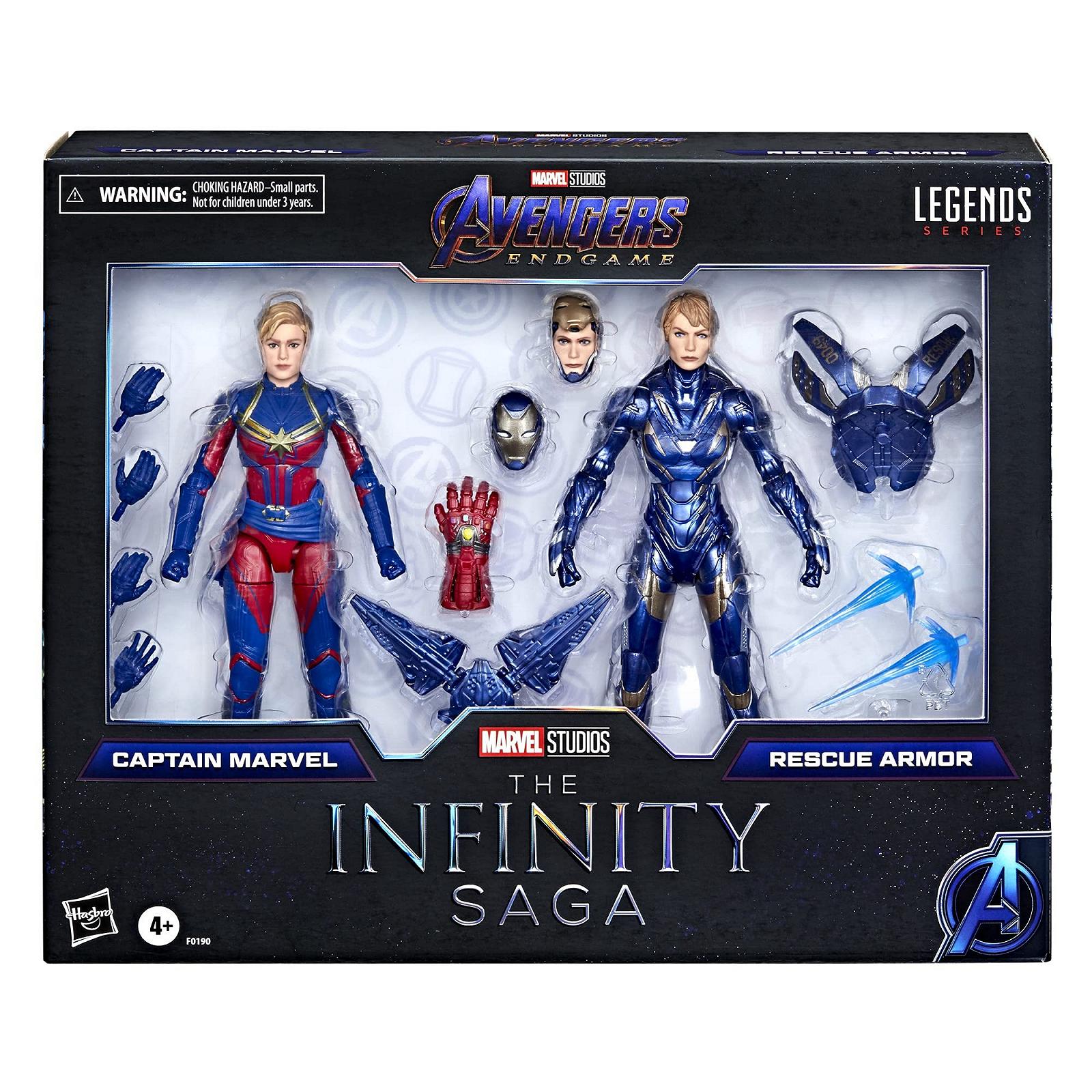 Фигурки Marvel Капитан Марвел и Спасательная Броня Hasbro Legends Series 15 см, Infinity Saga, с 12 аксессуарами, F0190, разноцветные, фото №2
