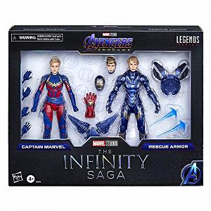 Фигурки Marvel Капитан Марвел и Спасательная Броня Hasbro Legends Series 15 см, Infinity Saga, с 12 аксессуарами, F0190, разноцветные synthetic.ua - Фото 1