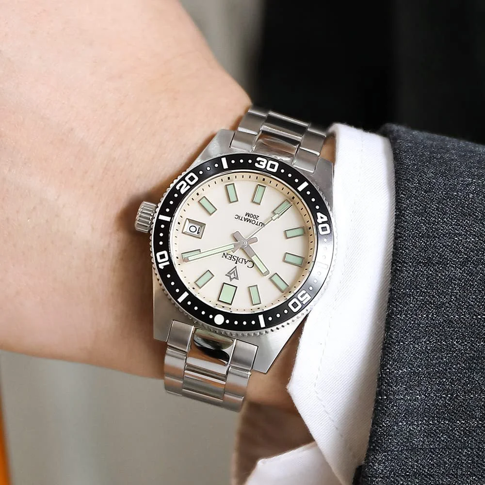 Дайвер RollsTimi CADISEN 2022 Мужские часы 38 мм NH35A Mechanical C8207 Белый, фото №2 Дайвер RollsTimi CADISEN 2022 Мужские часы 38 мм NH35A Mechanical C8207 Белый, фото №2