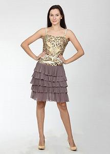 Платье Mon Marlen М 44 Комбинированный (HR-115611-Mix) - Фото 1