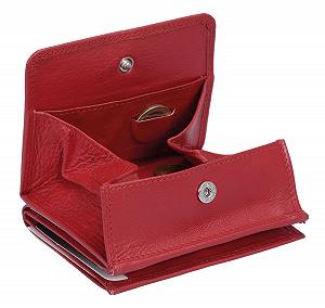 Кошелек LEAS Boxed Style Кожаный с большим отделением для монет, вишнево-красный - Фото 1