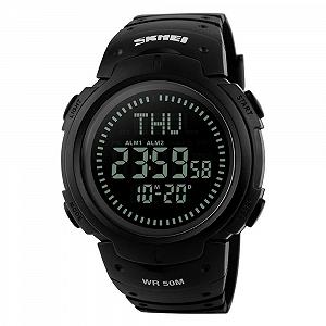 Годинник Skmei 1231BK All Black Watch + Compass - Фото 1